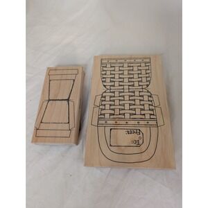 Anas Basket And Small Clay Pot Rubber Stamp Craft Bundle